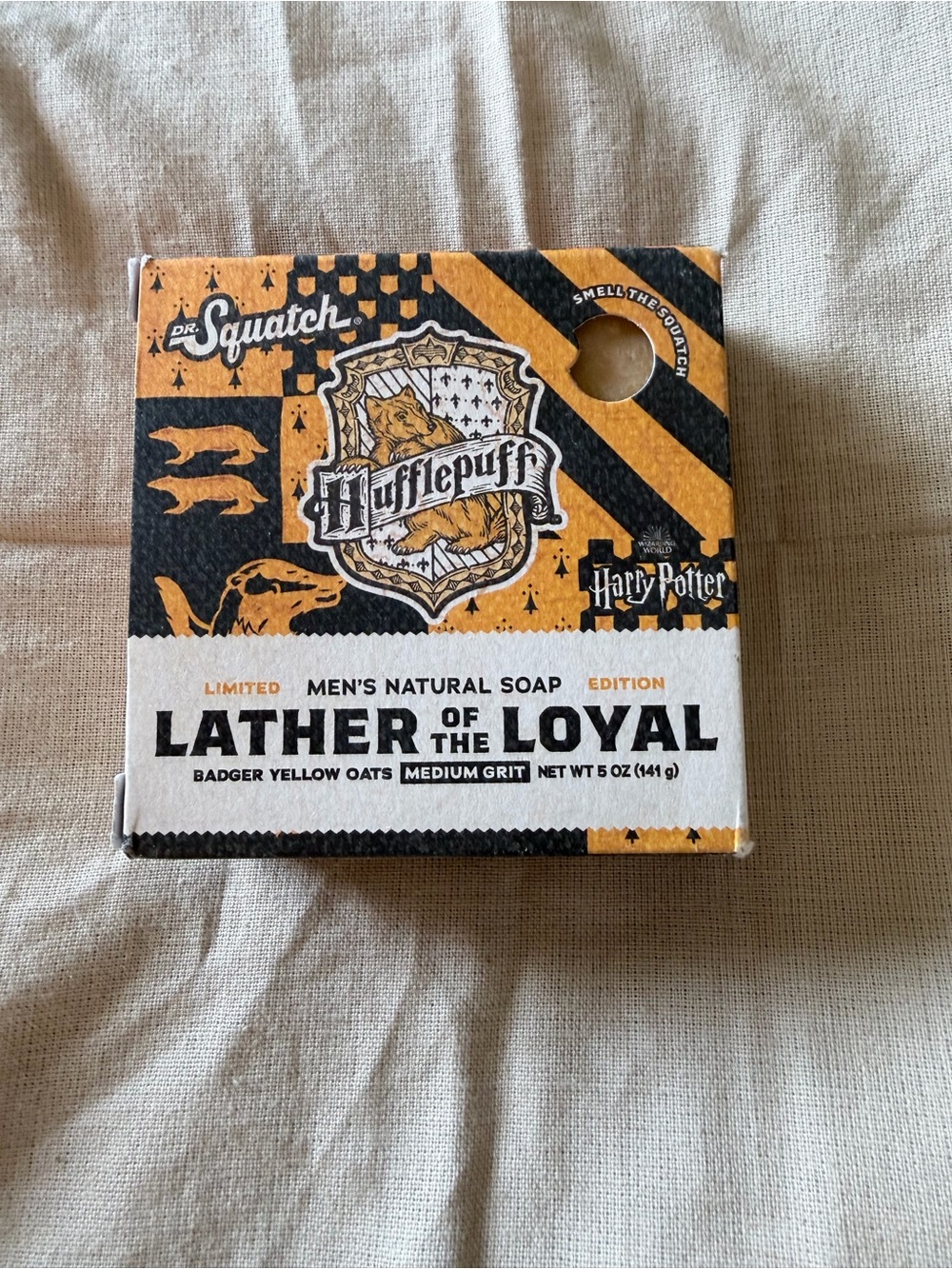 Dr. Squatch Harry Potter Soap - Lather of the Loyal (Hufflepuff) limited edition